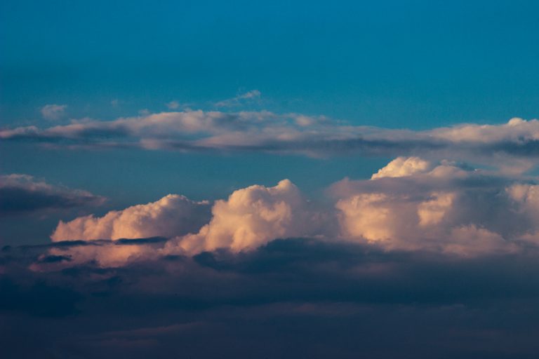 a photo of clouds during sunset